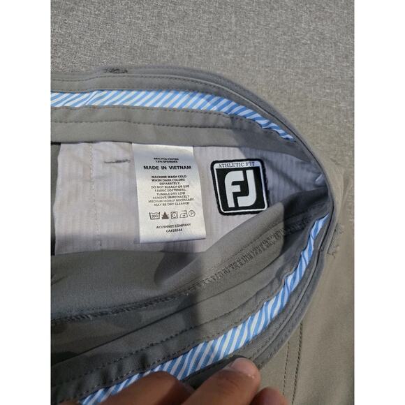 FootJoy Pants Mens 34x34 Gray Athletic Fit Stretch Performance Golf FJ 5-Pocket - Picture 7 of 8